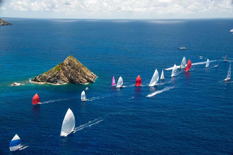 Maria Doulton joined the sailors aboard the 45ft sailing boat Jolt 2, captained by Peter Harrison, CEO of Richard Mille Europe, as it participated in the Les Voiles de Saint Barth 2014 regatta