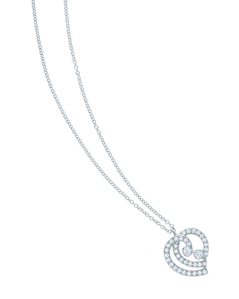 Tiffany Enchant heart pendant in platinum with diamonds from £2,025.