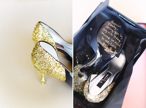 100 Layer Cake: DIY Glitter Wedding Shoes