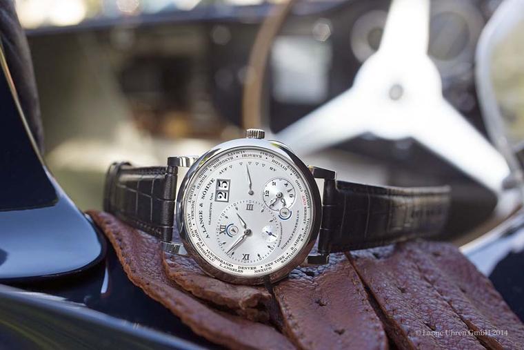 For the last three years, A. Lange & Söhne has offered a unique watch to the owner of the winning car at the Concorso d'Eleganza car show. In 2014, the prize was the Lange & Söhne Concorso d'Eleganza 1 Time Zone watch in white gold.