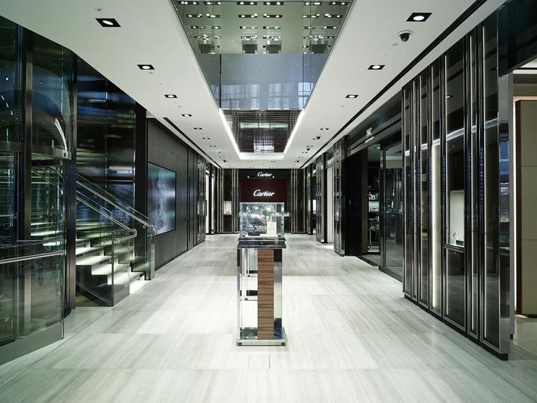 Inside, the new Watches of Switzerland store has 12 dedicated brand boutiques, including the first Patek Philippe shop-in-shop anywhere in the world.