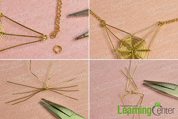 Make the fourth part of the spider necklace