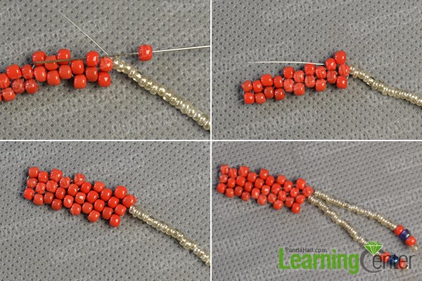 Step 4: Slide more seed beads 