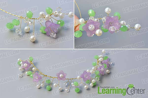 Finish the wire pattern with beads