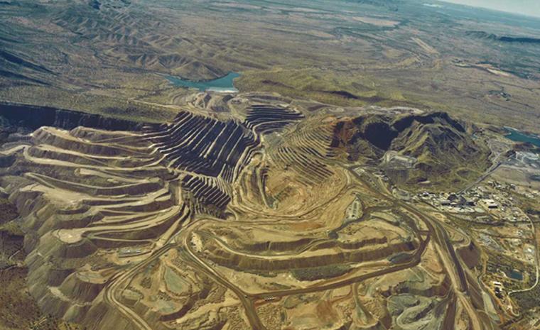 Aerial shots of the Argyle Diamond mine in the East Kimberley region of Western Australia