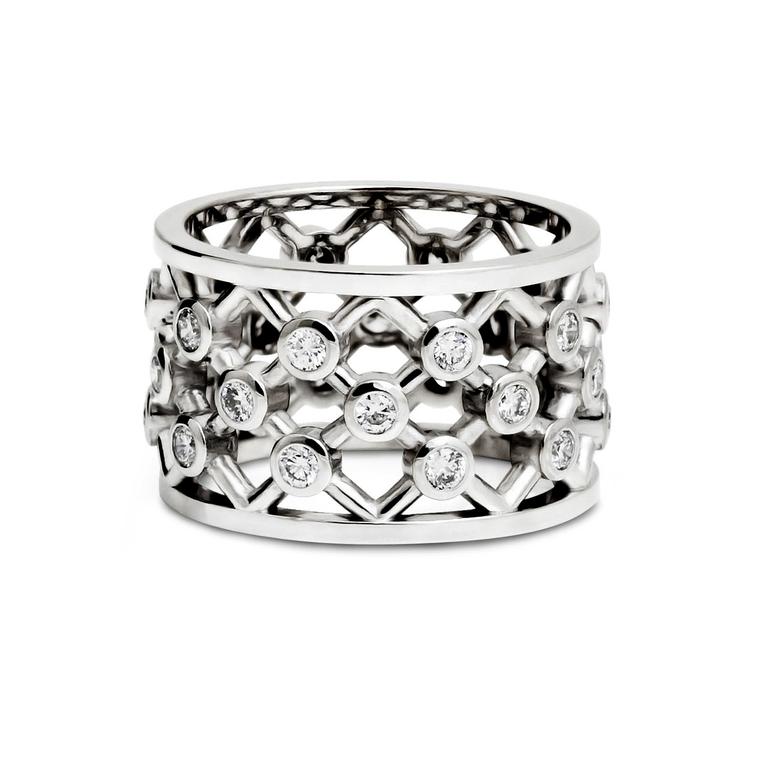 Alexander Davis Dendritic Lattice diamond ring