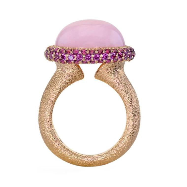 Alex Soldier pink opal ring
