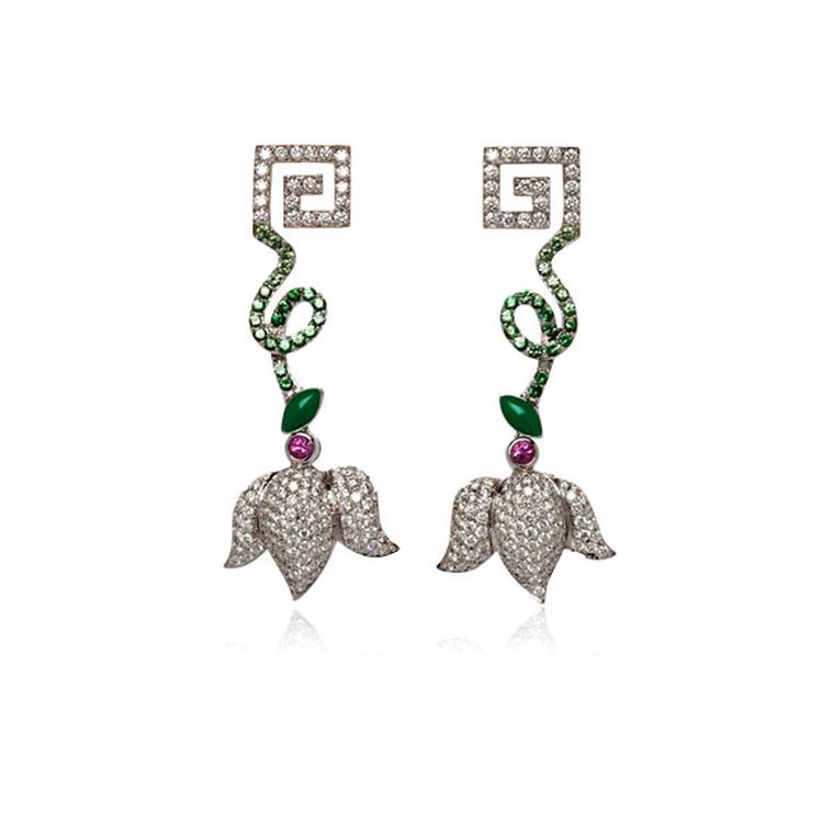 Stenmark green tsavorite earrings