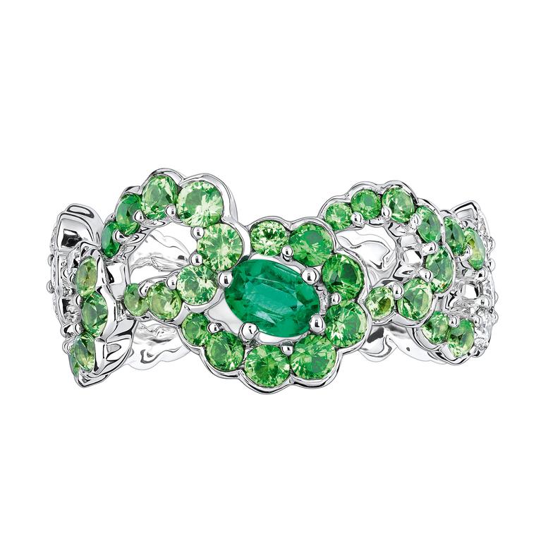 Archi Dior Milieu du Siècle emerald and diamond ring
