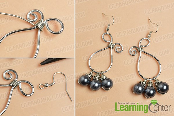 Complete these wire wrapped dangle earrings