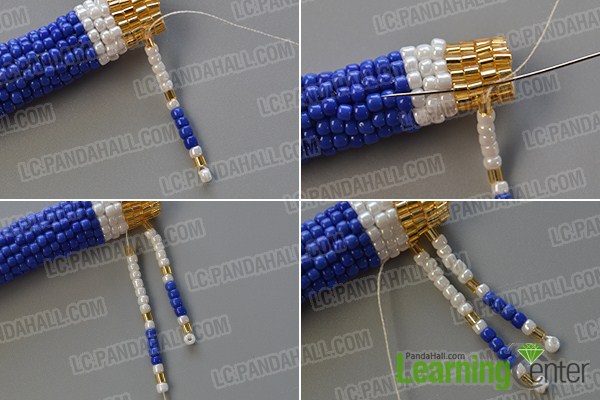 make the rest part of the seed bead stitch pendant necklace