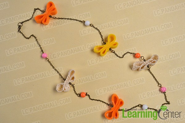 make the rest part of the butterfly chain necklace