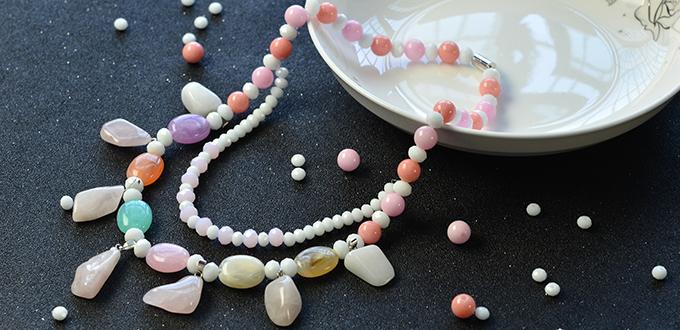 Pandahall Original DIY Project - How to Make Handmade Gemstone Bead and Jade Beaded Necklaces