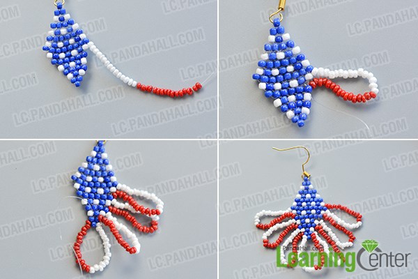 Finish American seed beads earrings
