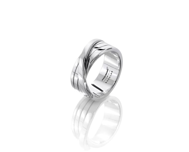 Boodles Max wedding band in white gold