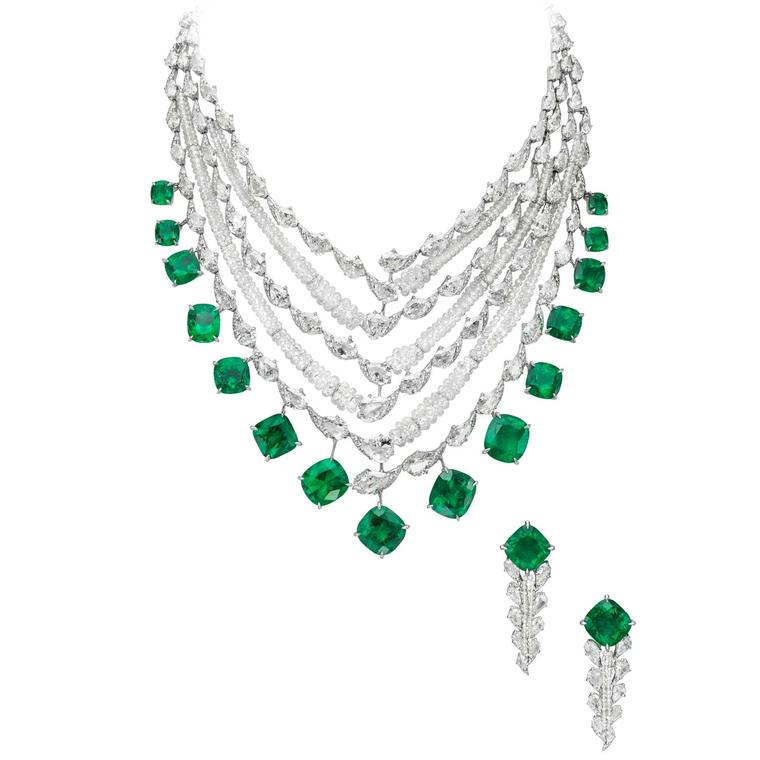 Boghossian Colombian emerald and diamond necklace