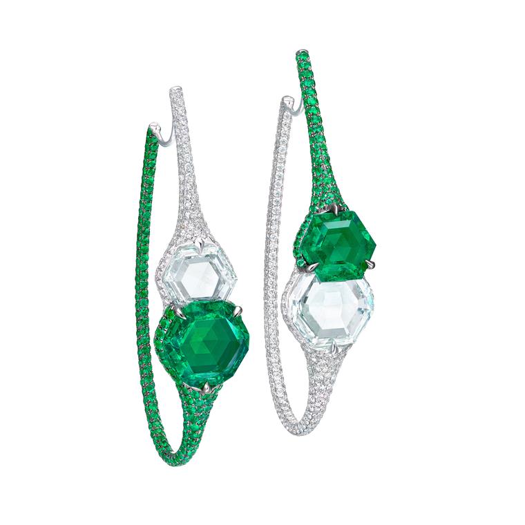 Boghossian emerald diamond earrings