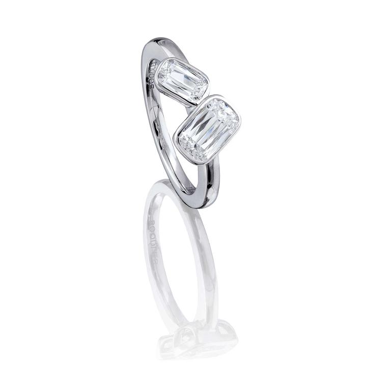 Boodles Ashoka diamond ring in platinum
