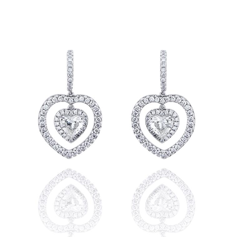 Boodles diamond heart earrings