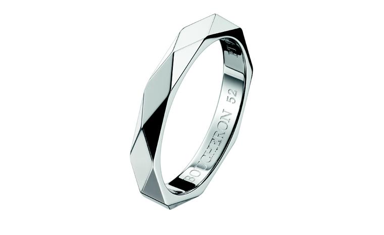 BOUCHERON, Facette wedding ring in platinum. Price from £1,100