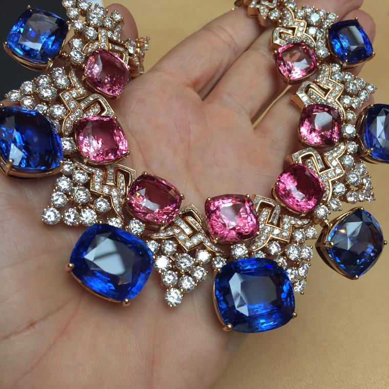 Bulgari sapphire and spinel necklace