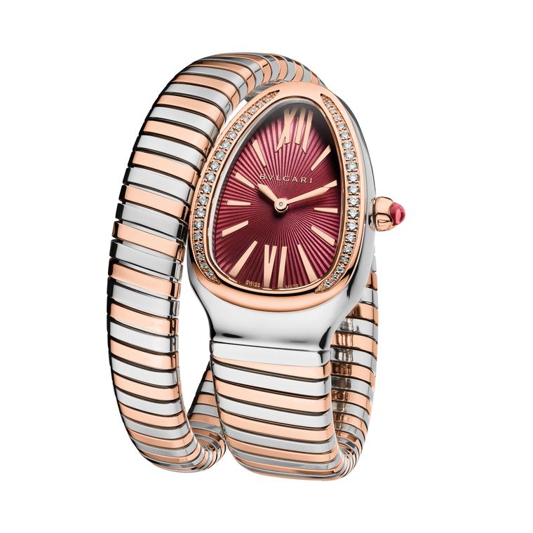 Bulgaria Serpenti Tubogas watch in pink gold