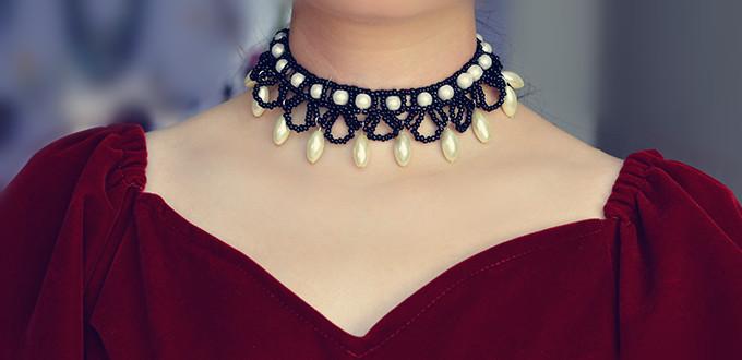 Pandahall Original Project on How to Make Delicate Choker Necklace with Pearl and Seed Beads