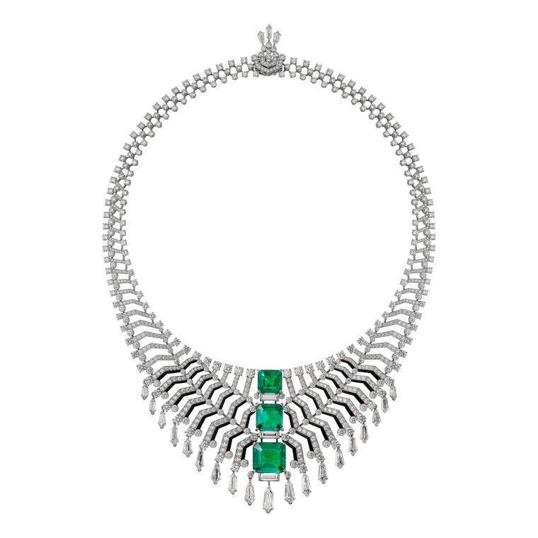 Cartier Magicien Oracle Colombian emerald necklace