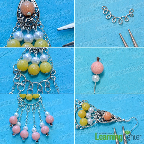 make the second part of the long tassel earring