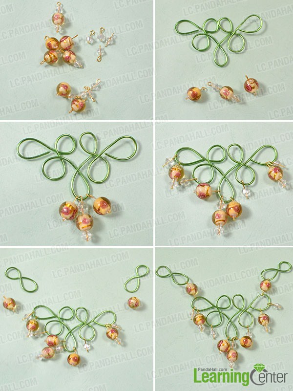 make the rest part of the wire wrapped bead necklace