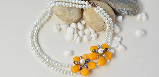 Pandahall Original DIY Project - How to Make a White Two-Strand Pearl Bead Necklace