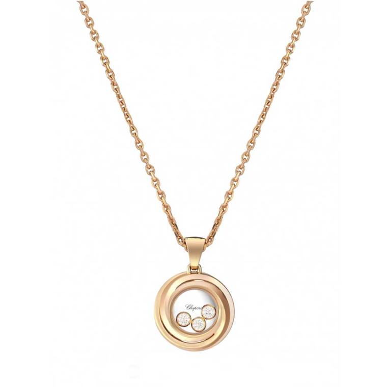 Chopard Happy Diamonds necklace in rose gold
