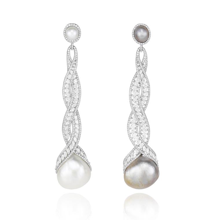 Chopard pearl and diamond earrings