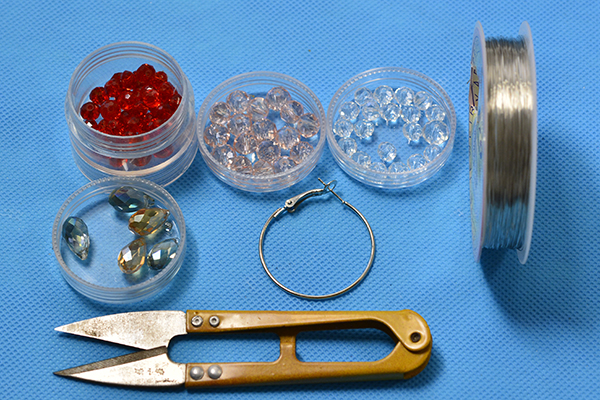 Supplies you’ll need before making the large crystal hoop earrings