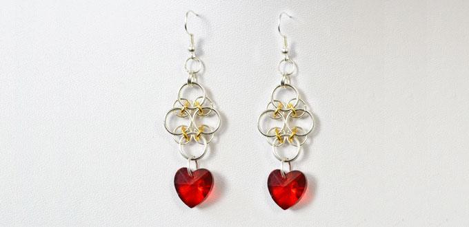 Pandahall Tutorial on How to Make Red Heart Pendant Earrings for Beginners 