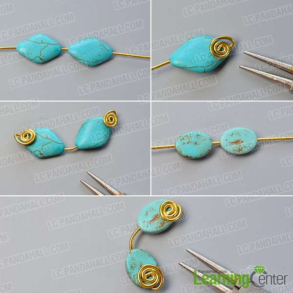 Make a turquoise beads pattern 