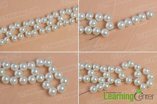 Make more bead loops with 6mm ivory pearl beads
