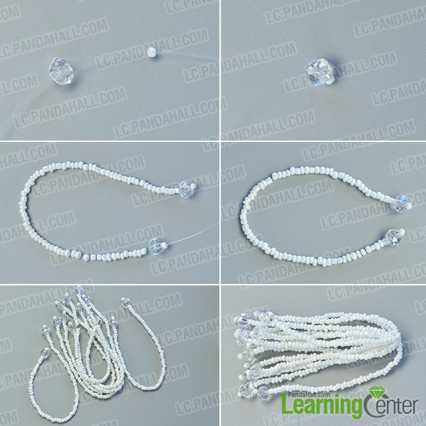 make the seventh part of the pearl bead ball necklace with tassel pendant
