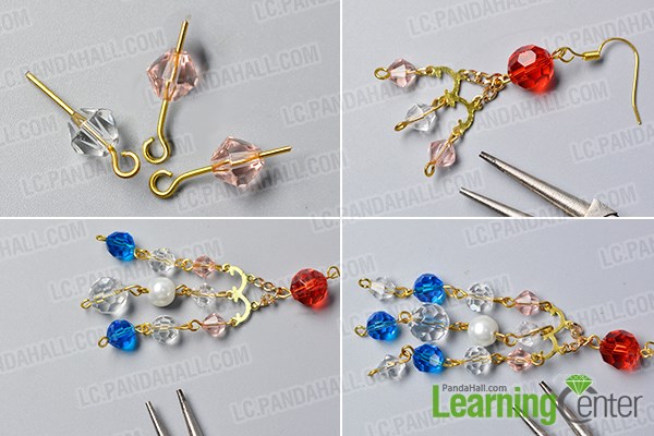 Step 2: Make beaded patterns for the beaded dangle earrings