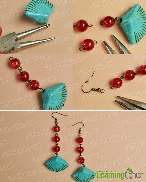 make the rest part of the bead drop earrings 