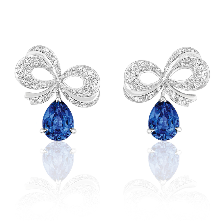 Dior Milieu du Siecle Diamant sapphire earrings
