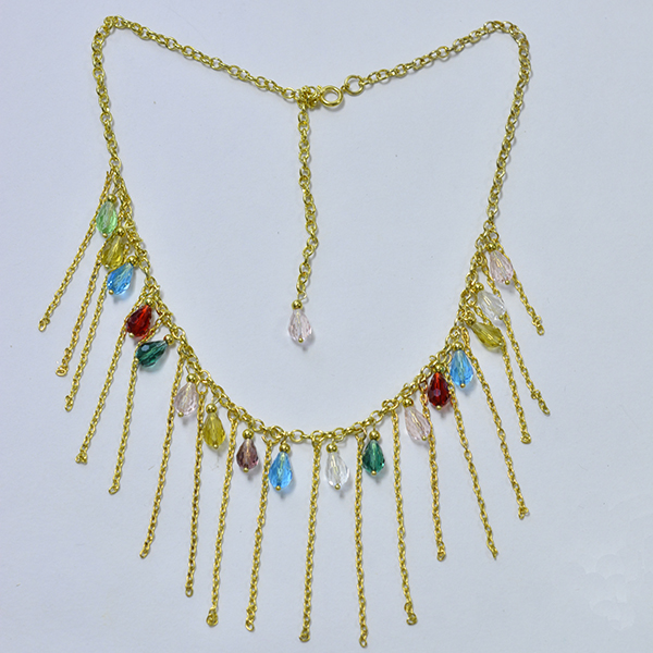 If you follow my steps, you will also finish this tassel necklace like this: