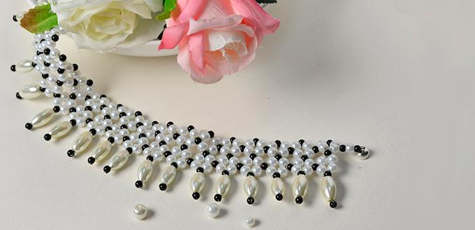  Simple Handmade Jewelry Ideas--How to Make Bib Pearl Beads Necklace for Girls 