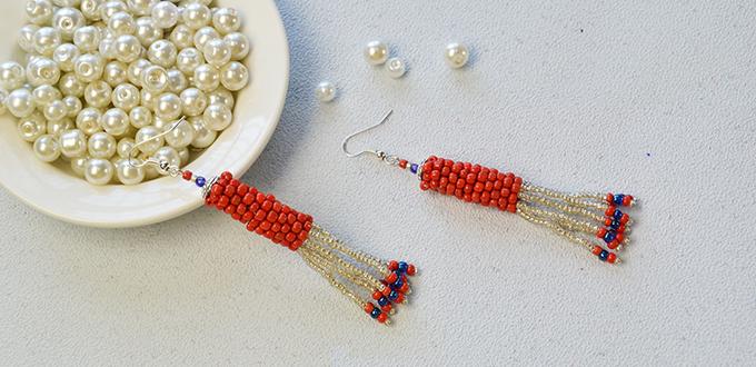 How to Make Chic Handmade Chandelier Earrings with Colorful Seed Beads 