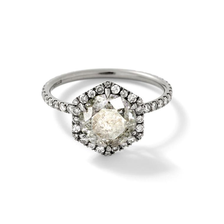 Eva Fehren Premier grey diamond ring