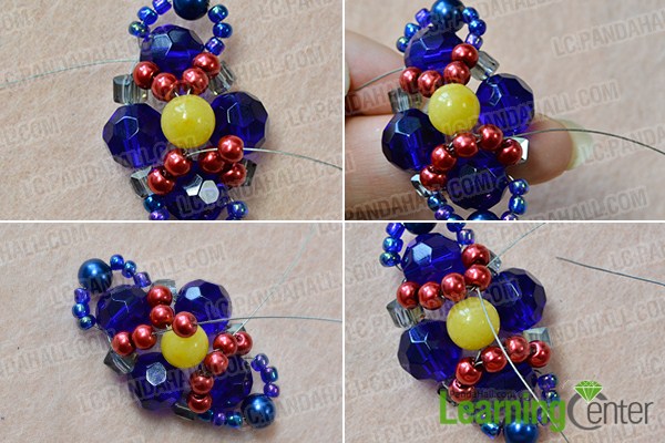 make the third part of the blue bead pendant necklace 