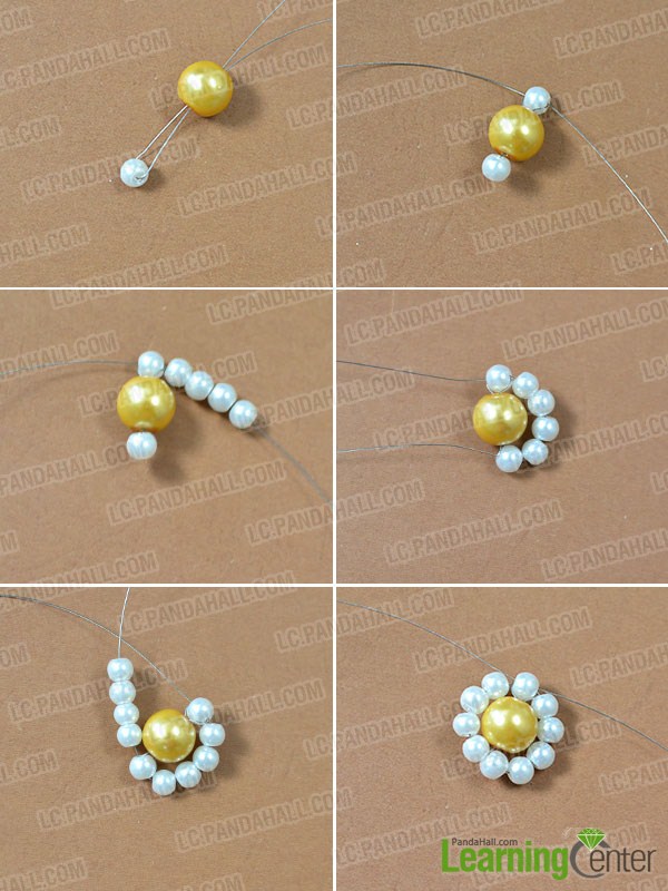 make the pearl flower pendant