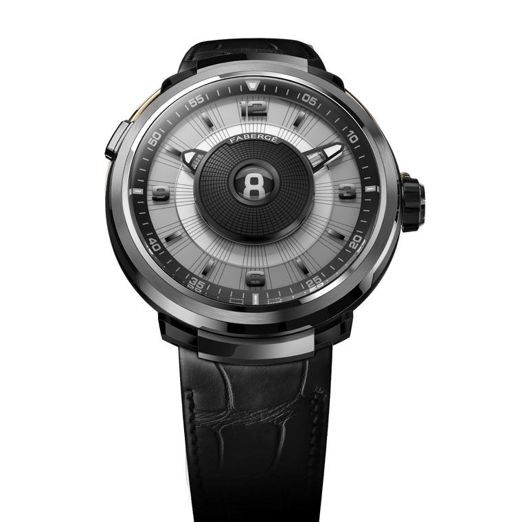 Fabergé Visionnaire DTZ watch in white gold