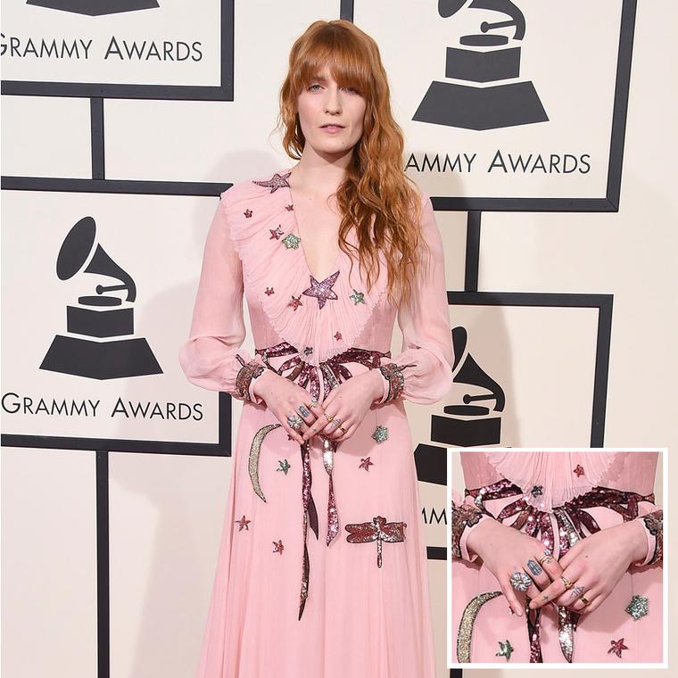 Florence Welch wearing Gucci rings