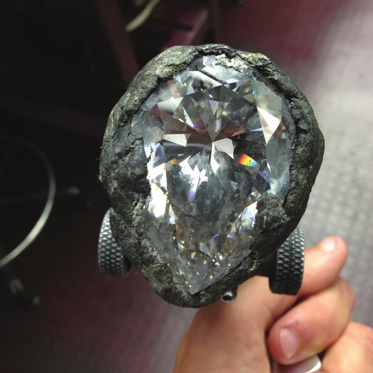 The Harrods Diamond appears to have recently been cut into a pear shape